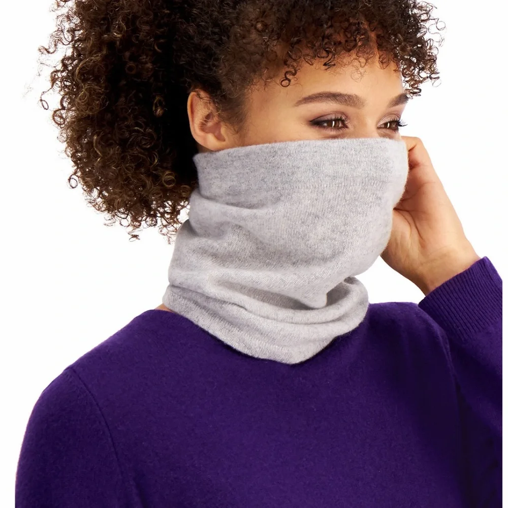 Cashmere Gray Gaiter Facemask Neckwarmer
